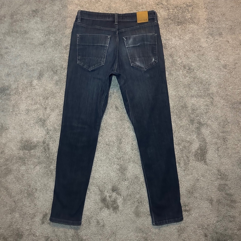 DU/ER DUER L2X Slim Fit Jeans Men 32x32 (Fit 32x30) Dark Wash Indigo Performance